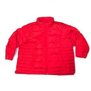 Lands’ End Plus 3X Red Down Puffer Coat Jacket 600 Fill RDS Warm Packable NWT